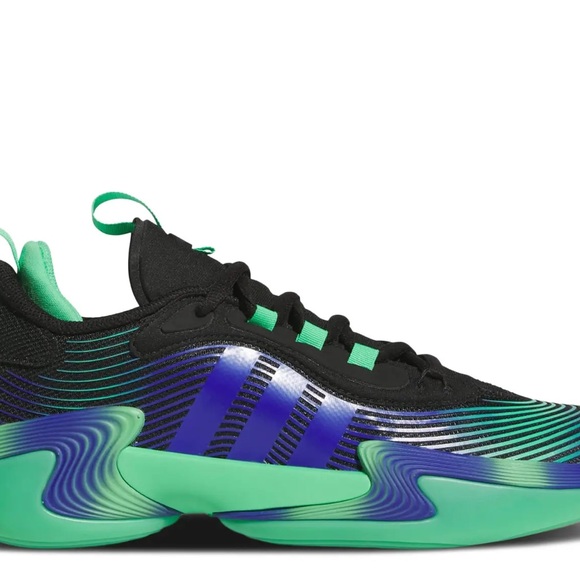 adidas Black and Green Athletic Shoes - Picture 2 of 5